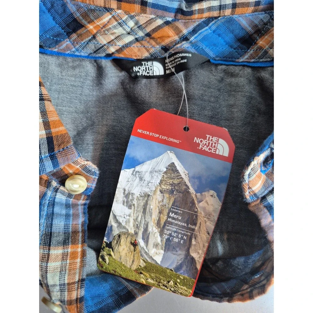 The North Face Mens Short Sleeve Baddeley Shirt M Multicolored Plaid NEW NWT